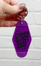 Load image into Gallery viewer, Fueled By Iced Coffee & Road Rage | Motel Keychain