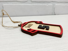 Load image into Gallery viewer, Custom Soccer or Football Jersey | Ornament | Personalized Ornament | Sports Ornament | Wooden Ornament