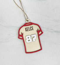 Load image into Gallery viewer, Kelce Chiefs Jersey | Ornament | Wooden Ornament | Sports Ornament