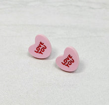 Load image into Gallery viewer, Love You | Stud Earrings | Valentine's Day | Holiday
