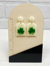 Load image into Gallery viewer, St. Patrick's Shamrocks | Drop Earrings | Trendy Earrings | St. Patrick's Day
