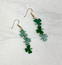 Load image into Gallery viewer, Shamrock Trio | Dangle Earrings | St. Patrick's Day