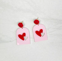 Load image into Gallery viewer, Valentine's Day | Drop Earrings | Trendy Earrings | Heart Earrings