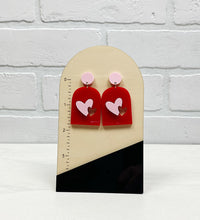 Load image into Gallery viewer, Valentine's Day | Drop Earrings | Trendy Earrings | Heart Earrings