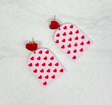 Load image into Gallery viewer, Valentine Hearts | Drop Earrings | Trendy Earrings | Valentine's Day
