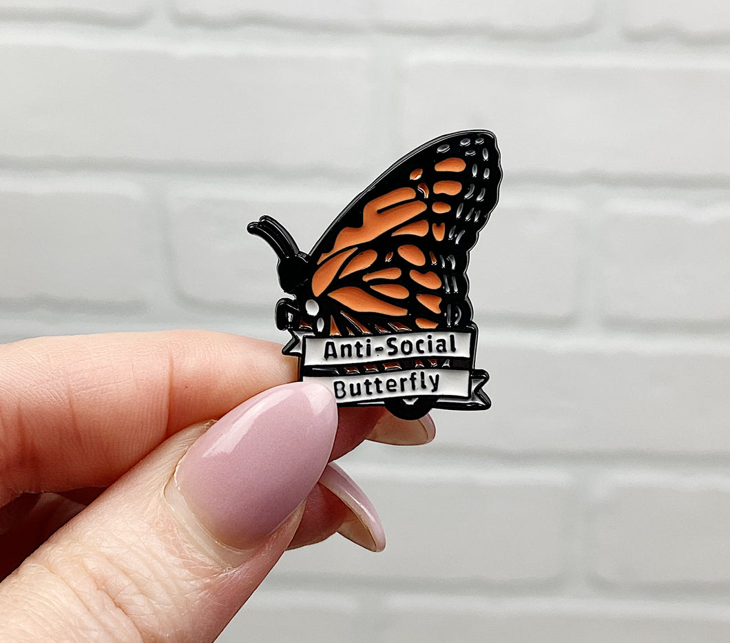 Anti-Social Butterfly | Enamel Pin