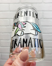Load image into Gallery viewer, Apparently I&#39;m Dramatic Unicorn | Beer Can Glass | Libbey Glass | Iced Coffee | 16oz
