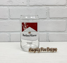 Load image into Gallery viewer, Badass Mama | Beer Can Glass | Libbey Glass | Iced Coffee | 16oz
