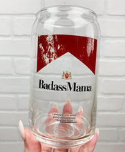 Load image into Gallery viewer, Badass Mama | Beer Can Glass | Libbey Glass | Iced Coffee | 16oz
