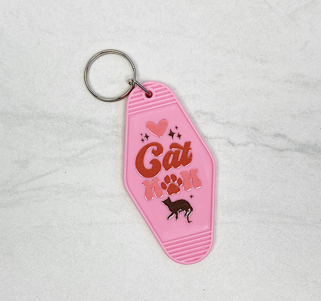 Cat Mom | Motel Keychain