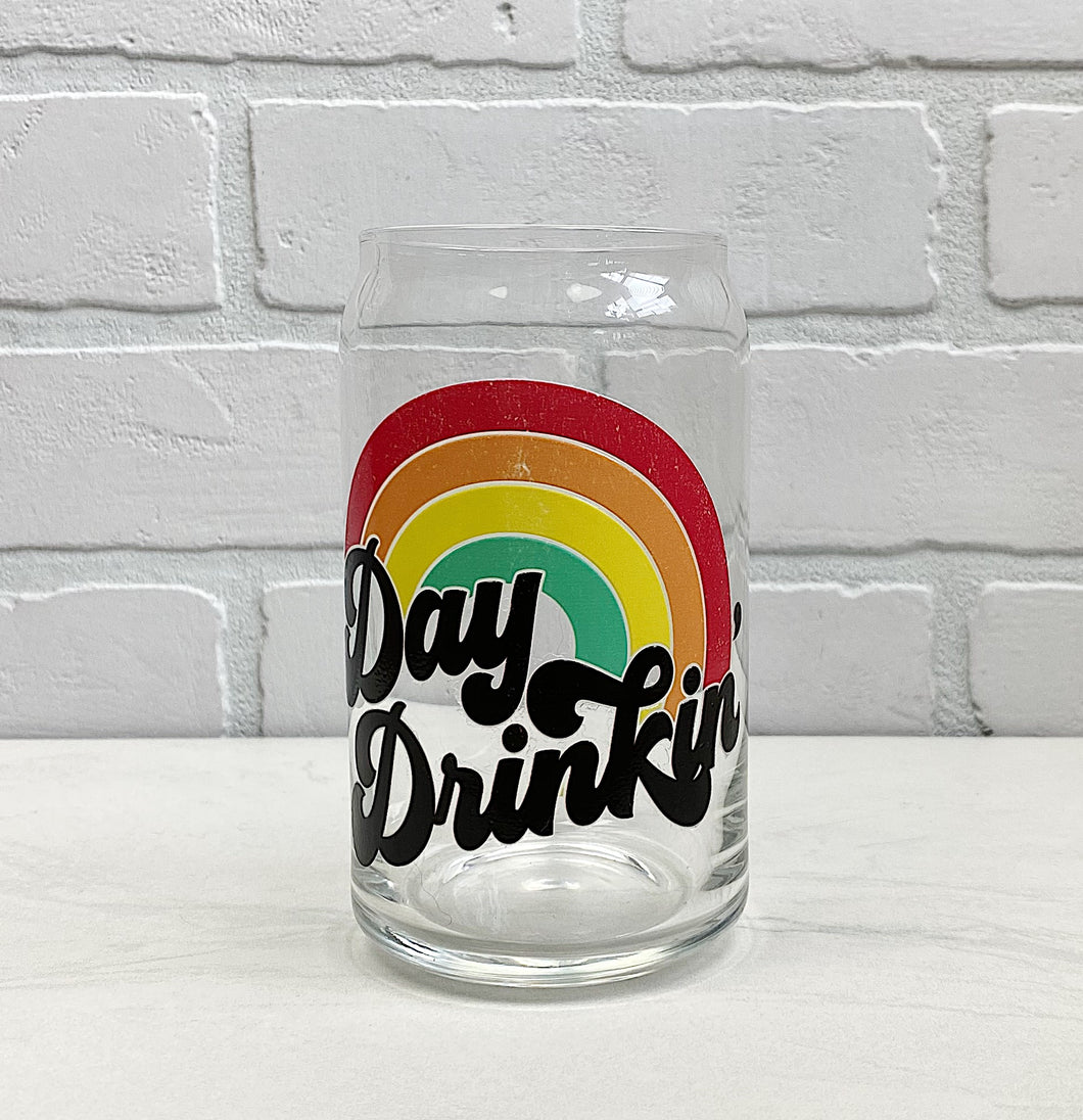 Day Drinkin' | Beer Can Glass | Libbey Glass | Iced Coffee | 16oz