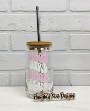 Load image into Gallery viewer, Good Girl Book Club | Beer Can Glass | Libbey Glass | Iced Coffee | Iced Coffee | 16oz
