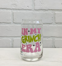 Load image into Gallery viewer, In My Grinch Era | Beer Can Glass | Libbey Glass | Iced Coffee | 16oz
