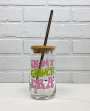 Load image into Gallery viewer, In My Grinch Era | Beer Can Glass | Libbey Glass | Iced Coffee | 16oz
