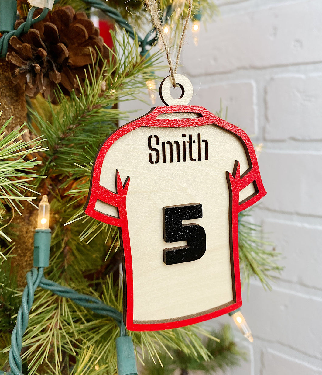 Custom Soccer or Football Jersey | Ornament | Personalized Ornament | Sports Ornament | Wooden Ornament