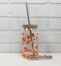 Load image into Gallery viewer, Fall Leaves | Beer Can Glass | Libbey Glass | Iced Coffee | 16oz
