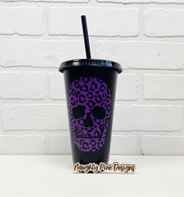 Load image into Gallery viewer, Leopard Print Skully | Cold Cup | 24oz
