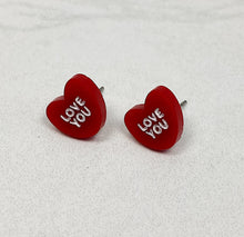 Load image into Gallery viewer, Love You | Stud Earrings | Valentine&#39;s Day | Holiday
