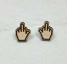 Load image into Gallery viewer, Middle Finger Cursor | Stud Earrings | Dangle Earrings | Gamer | Funny
