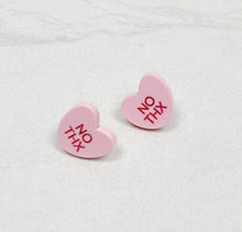 Load image into Gallery viewer, No Thx | No Thanks | Stud Earrings | Valentine&#39;s Day | Holiday
