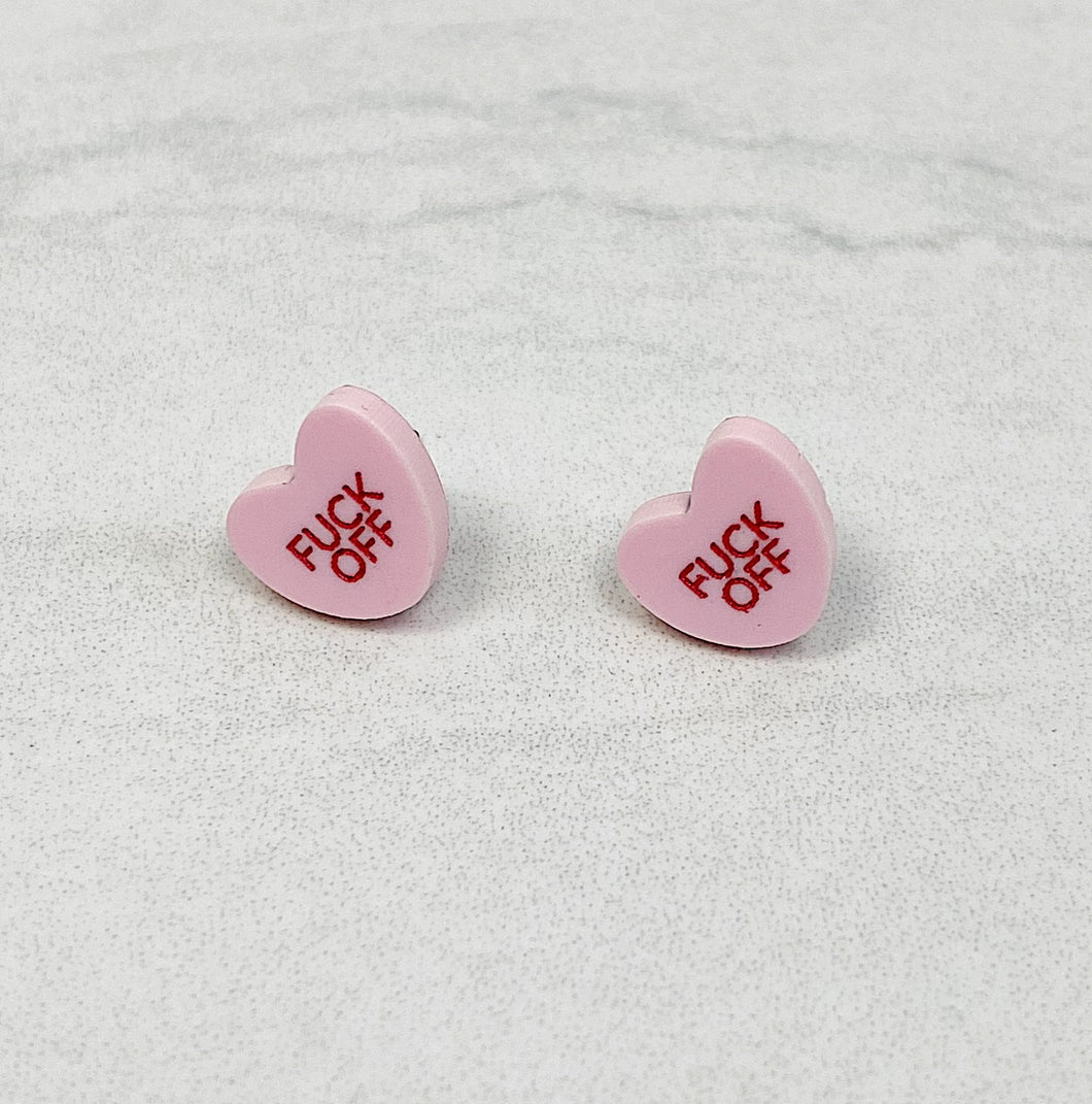 Anti-Valentine's | Stud Earrings | Valentine's Day | Holiday