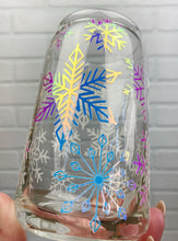 Load image into Gallery viewer, Snowflake | Beer Can Glass | Libbey Glass | Iced Coffee | 16oz
