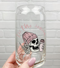 Load image into Gallery viewer, Tis the Season | Beer Can Glass | Libbey Glass | Iced Coffee | Iced Coffee | 16oz
