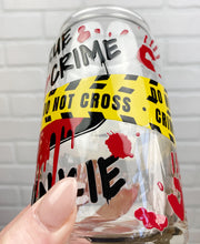 Load image into Gallery viewer, True Crime Junkie | Beer Can Glass | Libbey Glass | Iced Coffee | 16oz
