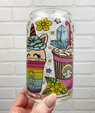 Load image into Gallery viewer, Unicorn Drinks | Beer Can Glass | Libbey Glass | Iced Coffee | 16oz
