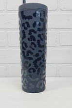 Load and play video in Gallery viewer, Leopard Print with Bats | Tumbler | Matte Tumbler | Halloween | 18oz

