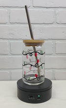 Load and play video in Gallery viewer, Christmas Lights | Beer Can Glass | Libbey Glass | Iced Coffee | 16oz
