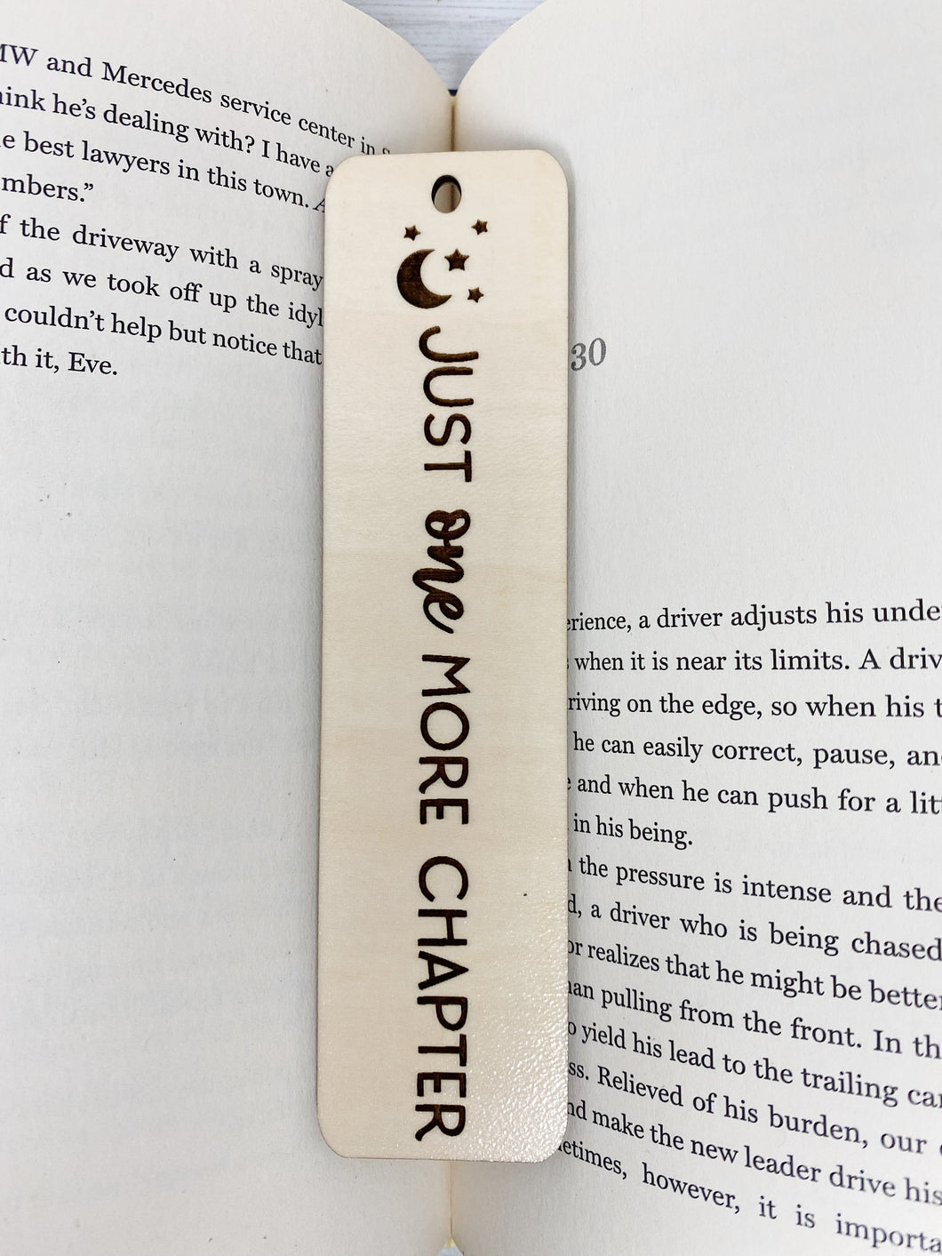 Just One More Chapter Bookmark | Wood Bookmark | Bookmark